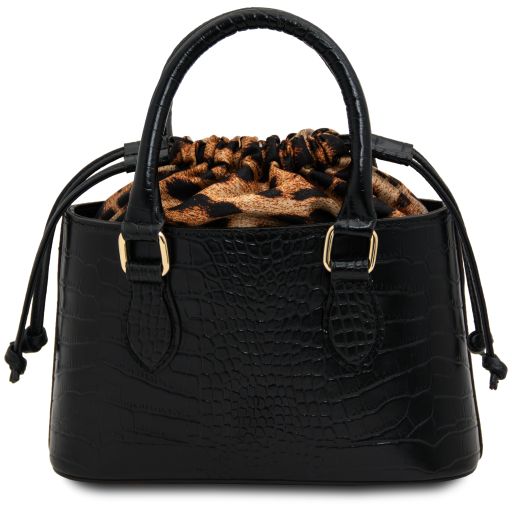 Croque - Croc print leather handbag