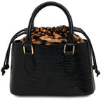 Croque - Croc print leather handbag