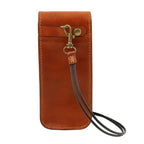 Exclusive leather crossbody case for glasses