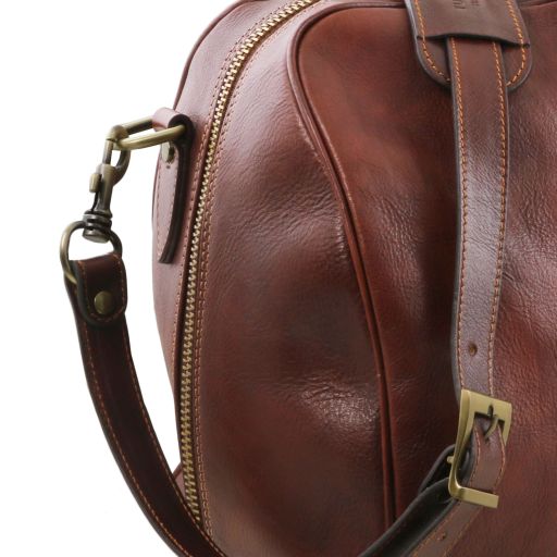 Lisbona - Travel leather duffle bag - Small size
