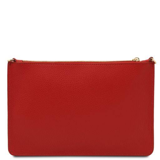 Diva - Leather clutch with chain strap