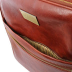 TL Voyager - Valise verticale en cuir avec 4 roulettes