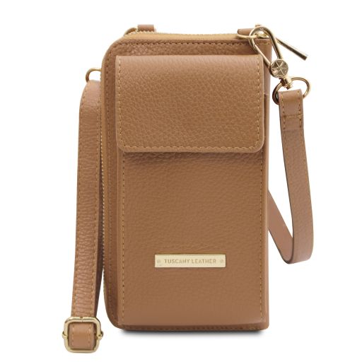 TL Bag - Portefeuille/supporte pour téléphone en cuir avec bandoulière Main image