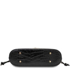 Croque - Croc print leather handbag
