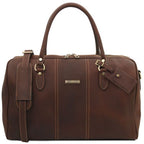 Lisbona - Travel leather duffle bag - Small size