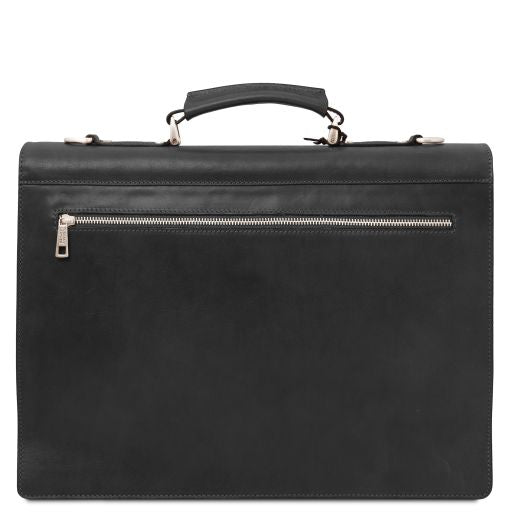 Cremona - Leather briefcase 3 compartments