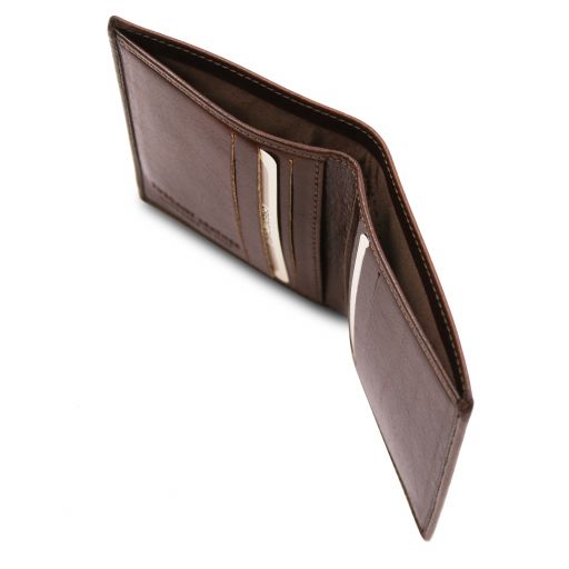 Elégant portefeuille en cuir pour homme 2 volets