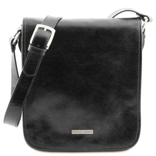 TL Messenger - Two compartments leather shoulder bag