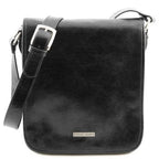 TL Messenger - Two compartments leather shoulder bag