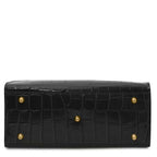 CROQUE – Sac cabas structuré en cuir effet croco