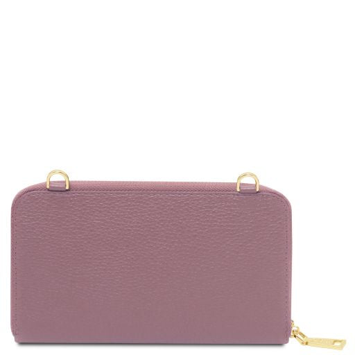 Urania - Portefeuille/supporte pour téléphone en cuir avec bandoulière