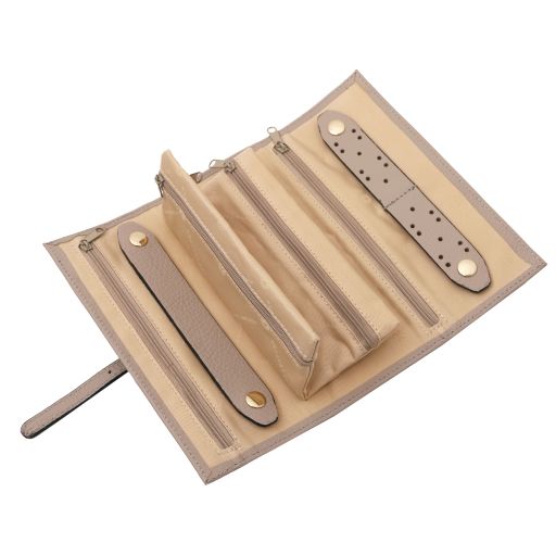 Trousse à bijoux en cuir souple