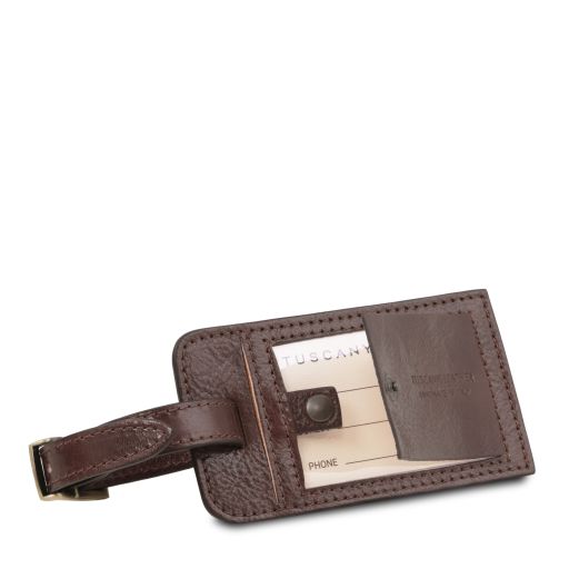 Etiquette de bagage en cuir