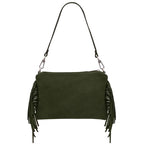Nomade - Suede leather fringe clutch
