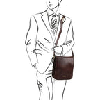 TL Messenger - Sac bandoulière en cuir 2 compartiments
