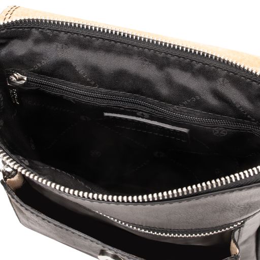 Jimmy - Leather crossbody bag for men with front pocket