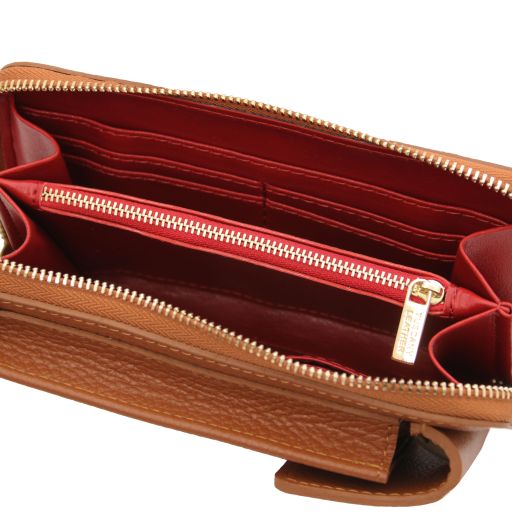 TL Bag - Portefeuille/supporte pour téléphone en cuir avec bandoulière