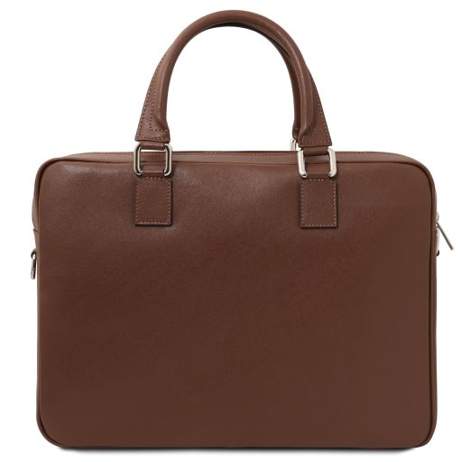 Torino - Cartable porte ordinateur en cuir Saffiano