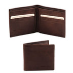 Elégant portefeuille en cuir pour homme 2 volets