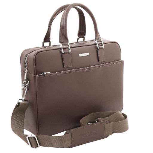 Torino - Cartable porte ordinateur en cuir Saffiano