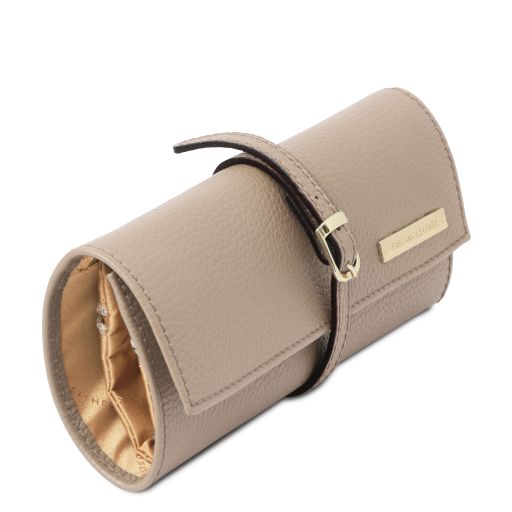 Trousse à bijoux en cuir souple
