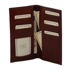 Exclusive vertical 2 fold leather wallet