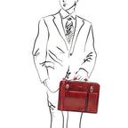 Venezia - Leather briefcase 2 compartments