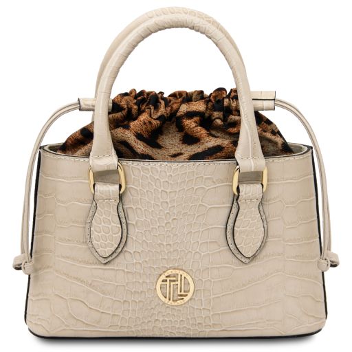 Croque - Croc print leather handbag Main image
