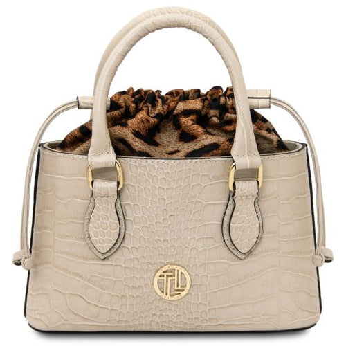 Croque - Croc print leather handbag