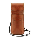 Exclusive leather crossbody case for glasses