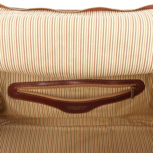 TL Voyager - Travel leather bag with side pockets