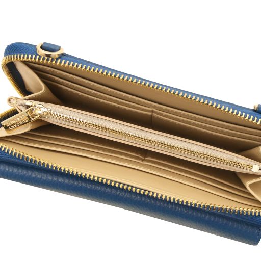 Urania - Portefeuille/supporte pour téléphone en cuir avec bandoulière