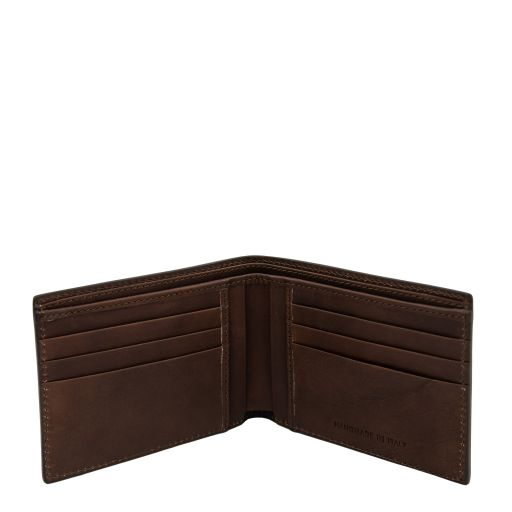 Elégant portefeuille en cuir pour homme avec 2 volets