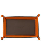 Leather valet tray