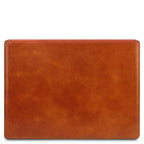 Leather desk pad with inner compartment