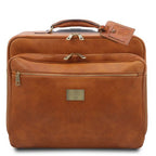 Varsavia - Pilot case en cuir avec deux roulettes