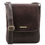 John - Leather crossbody bag for men with front zip