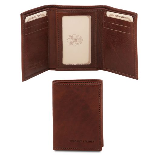 Exclusif portefeuille en cuir 3 volets