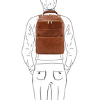 Melbourne - Leather laptop backpack