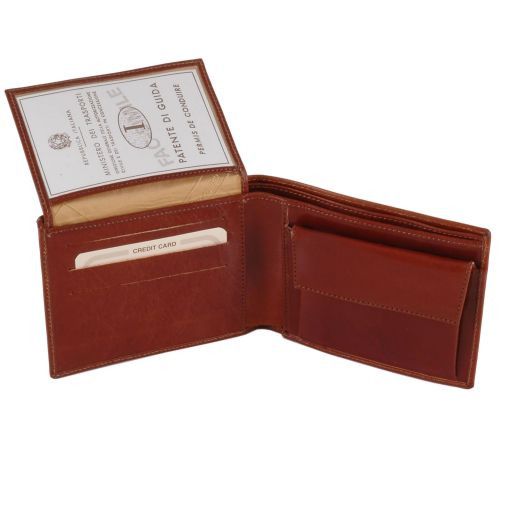 Exclusive 3 fold leather wallet for men with coin pocket