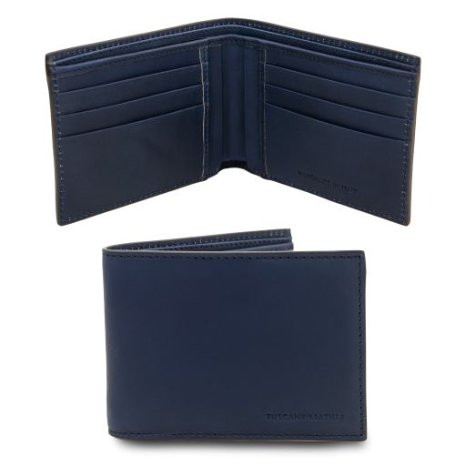Elégant portefeuille en cuir pour homme avec 2 volets Main image