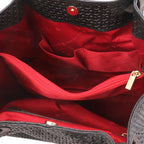 TL KeyLuck - Sac shopping en cuir imprimé tressé