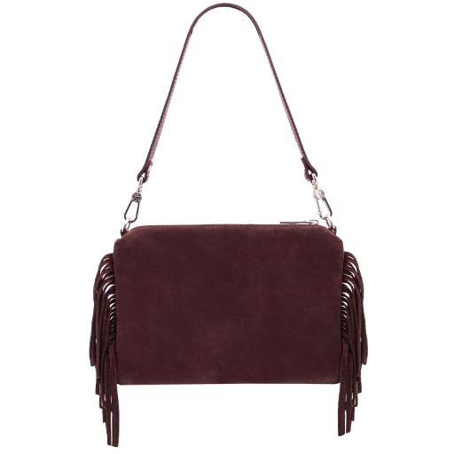 Nomade - Sac à main en cuir daim et franges