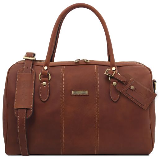 Lisbona - Travel leather duffle bag - Small size