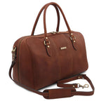 Lisbona - Travel leather duffle bag - Small size