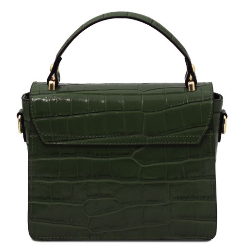 Croque - Croc print leather handbag