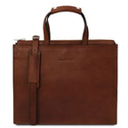 Palermo - Leather briefcase 3 compartments for women