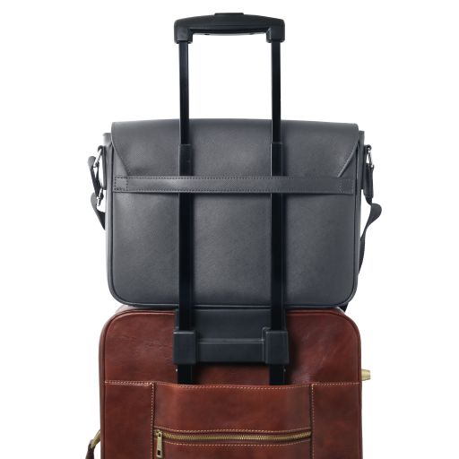 Messenger - Sac messenger en cuir Saffiano