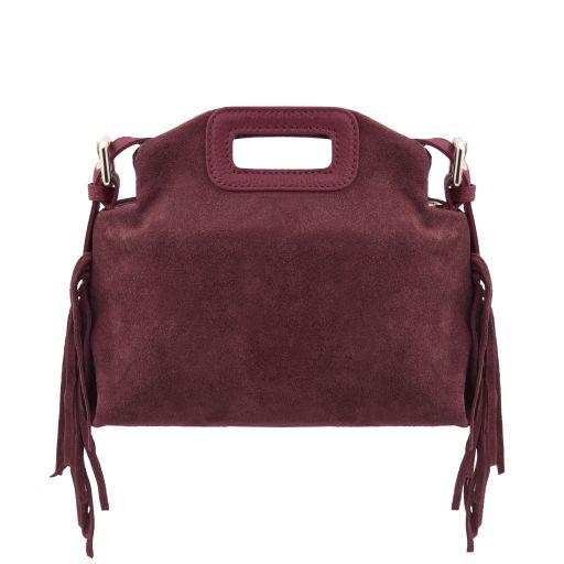 Nomade - Suede leather fringe clutch