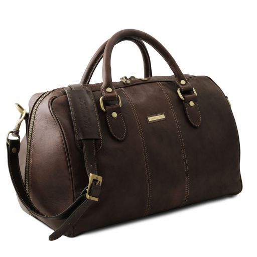 Lisbona - Travel leather duffle bag - Small size